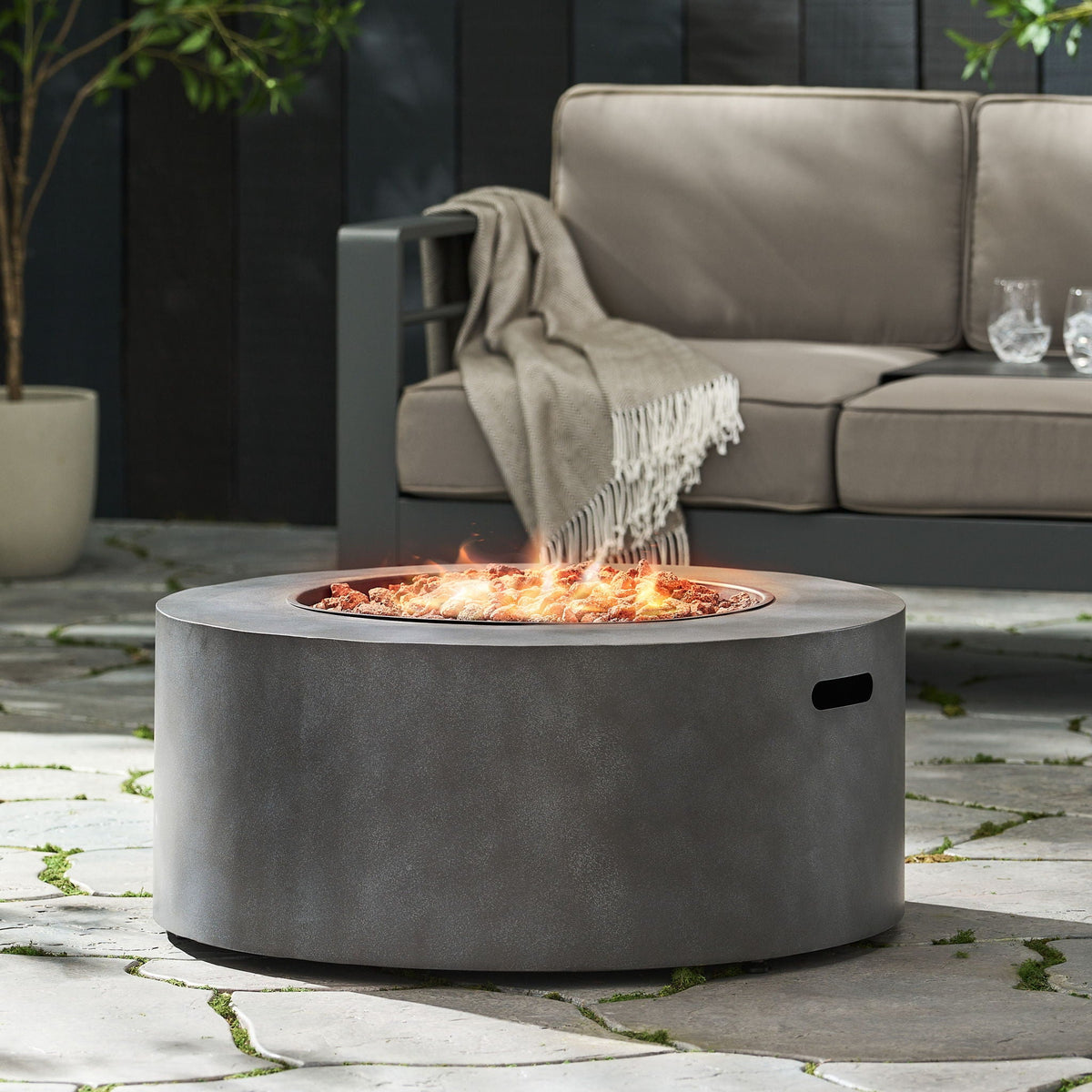 Round Iron Fire Pit With 40,000 Btu, photo 15 of 16