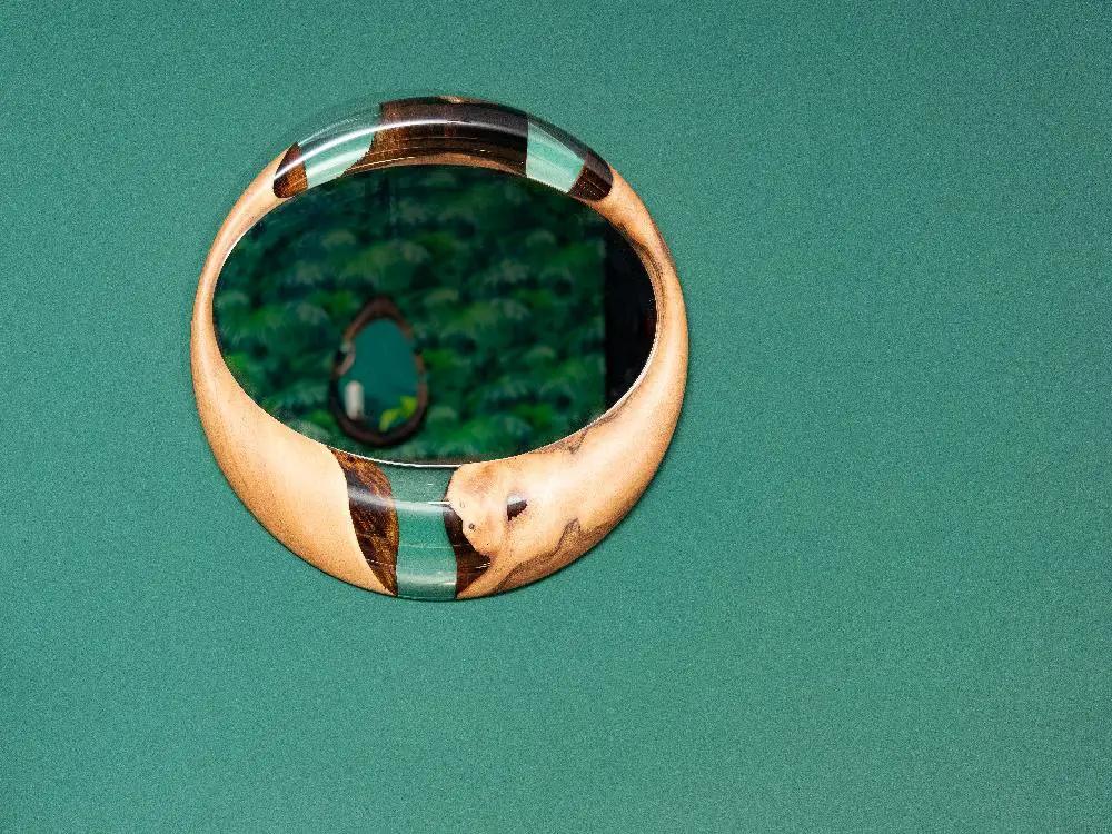 Epoxy-Resin and Walnut, Unique Mirrors by Gizz