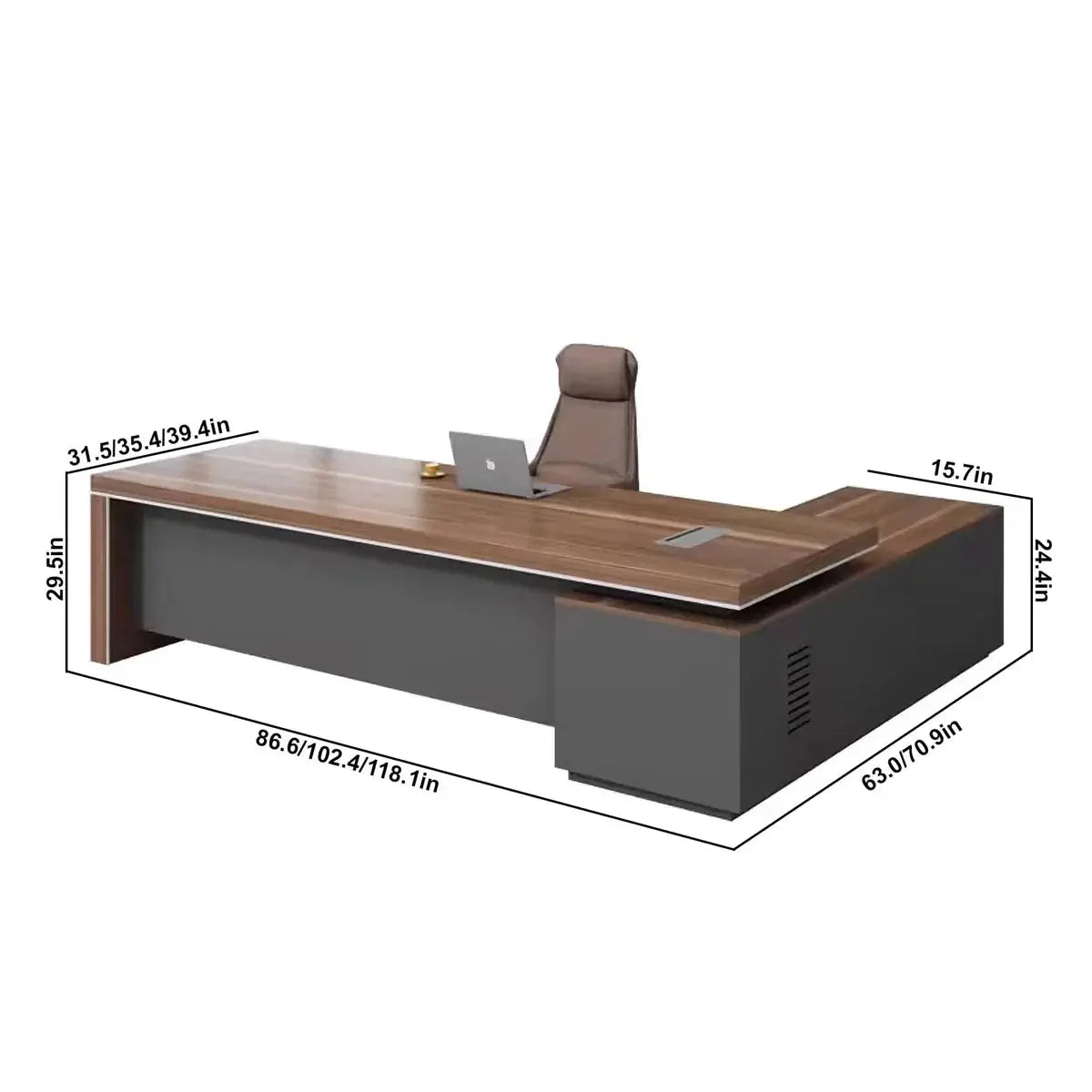 Belford · Modern Executive L-Shaped Desk by Arc Grove