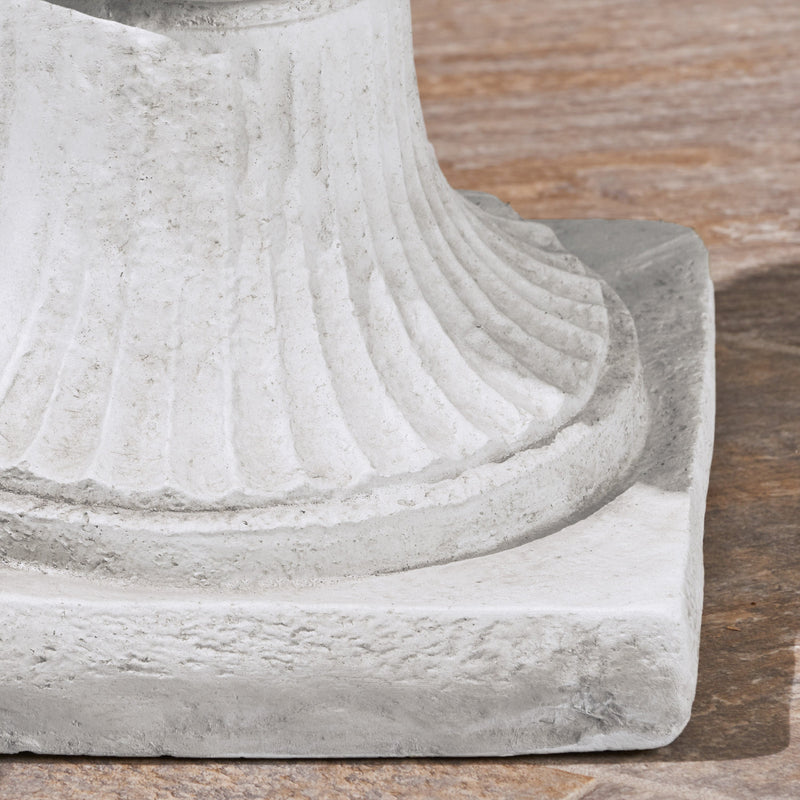 Antique White MGO Garden Urn Planter with Faux-Stone Finish, photo 3 of 9
