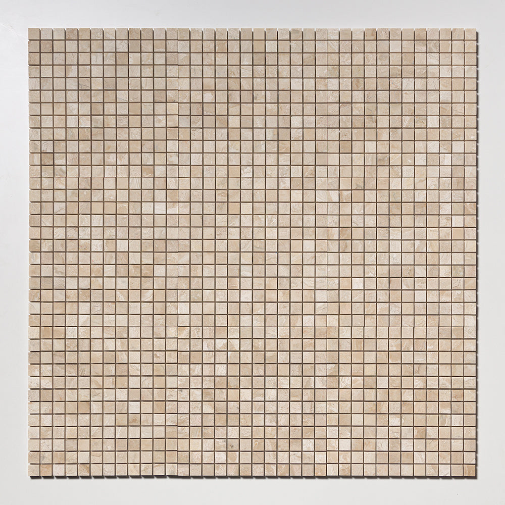 Royal Beige Honed 1x1 Marble Mosaics 12x12 Marble Honed 12x12 Mosaics — 1