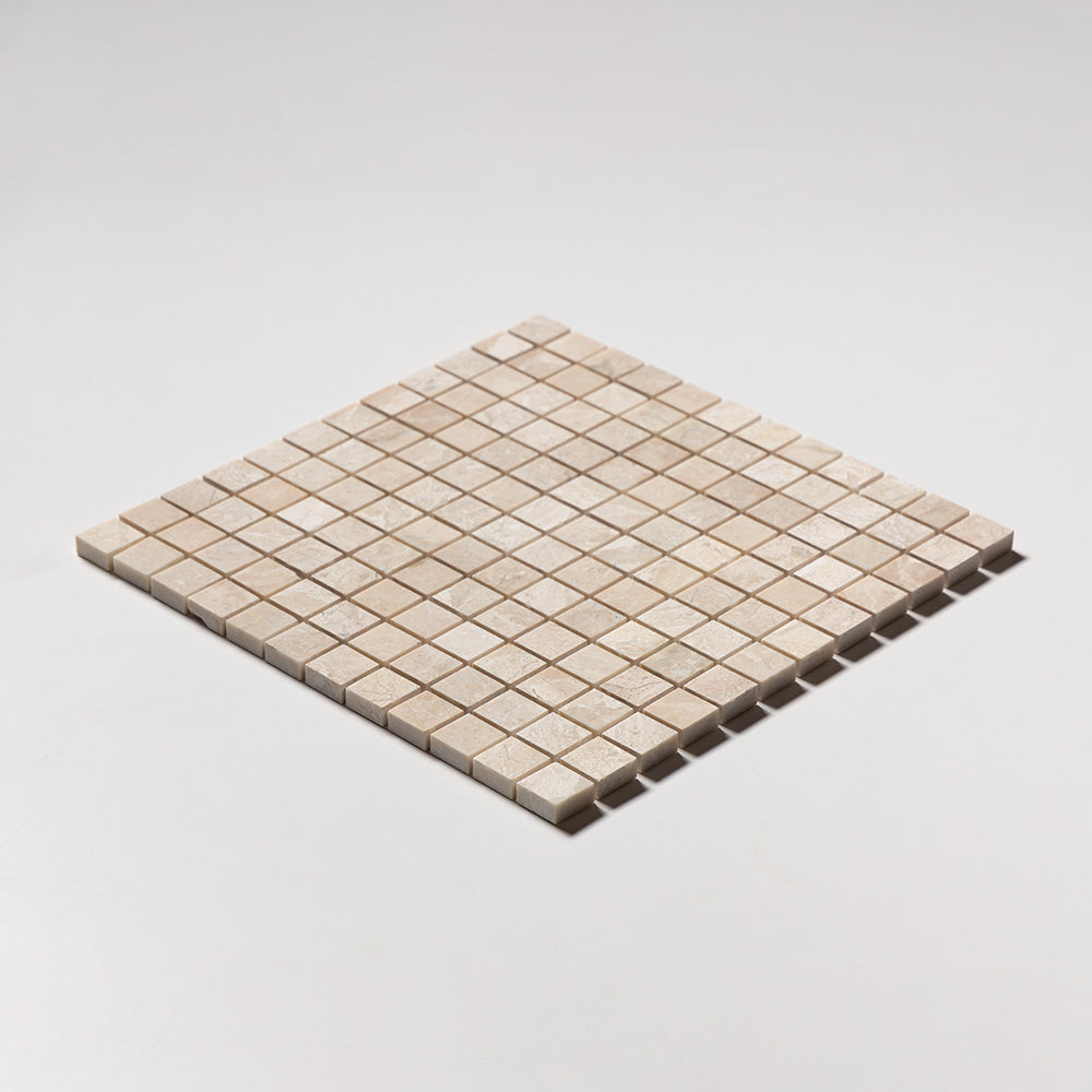 Royal Beige Honed 1x1 Marble Mosaics 12x12 Marble Honed 12x12 Mosaics — 2