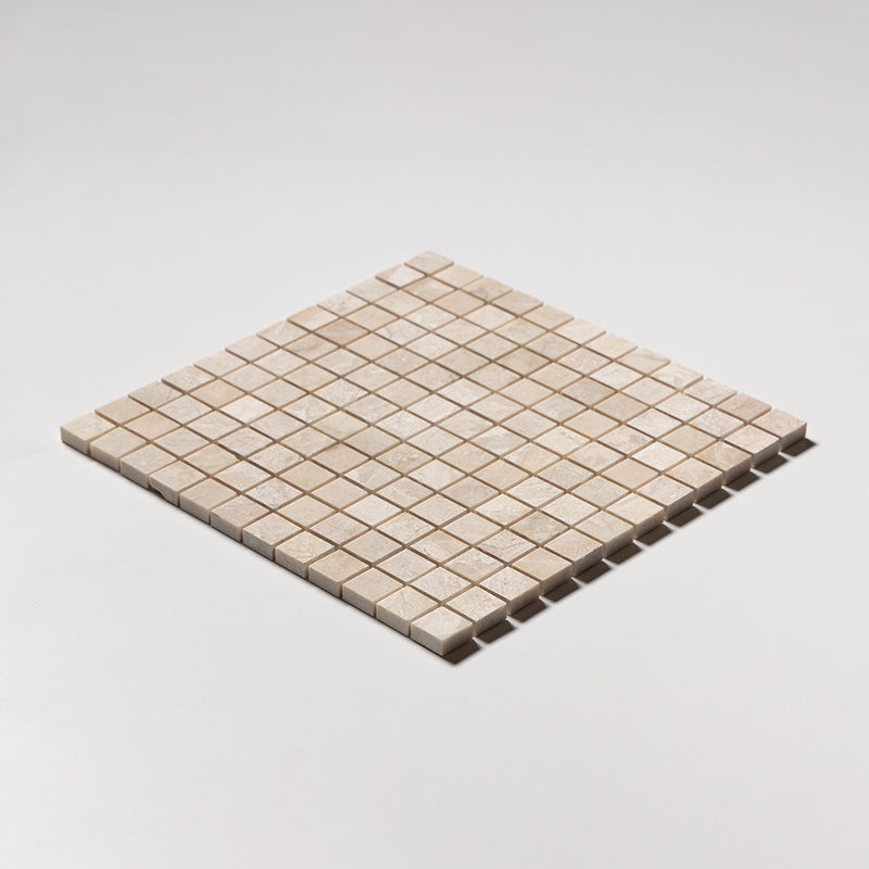 Royal Beige Honed 1x1 Marble Mosaics 12x12 Marble Honed 12x12 Mosaics — 2