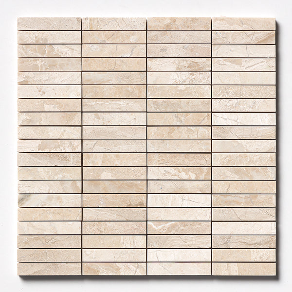 Royal Beige Honed 5/8x3 Marble Mosaics 12x12