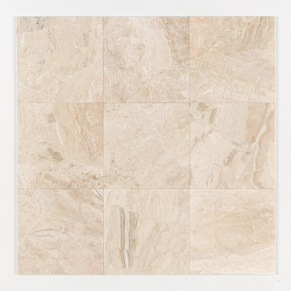 Royal Beige Honed Marble Tiles 12x12 Marble Honed 12x12 Tiles — 1