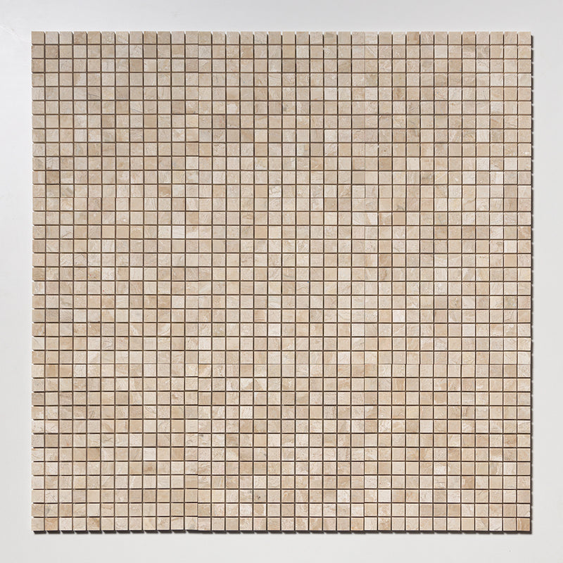 Royal Beige Polished 1x1 Marble Mosaics 12x12 Marble Polished 12x12 Mosaics — 1