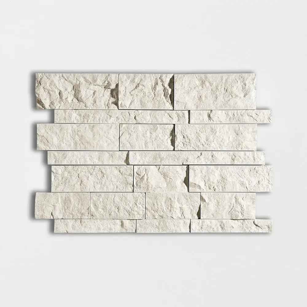 Royal Beige Split Face Slides Marble Mosaics 11x17