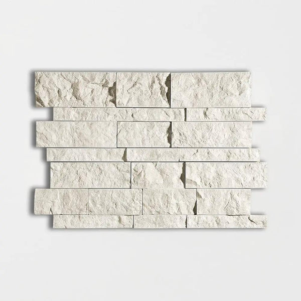 Royal Beige Split Face Slides Marble Mosaics 11x17