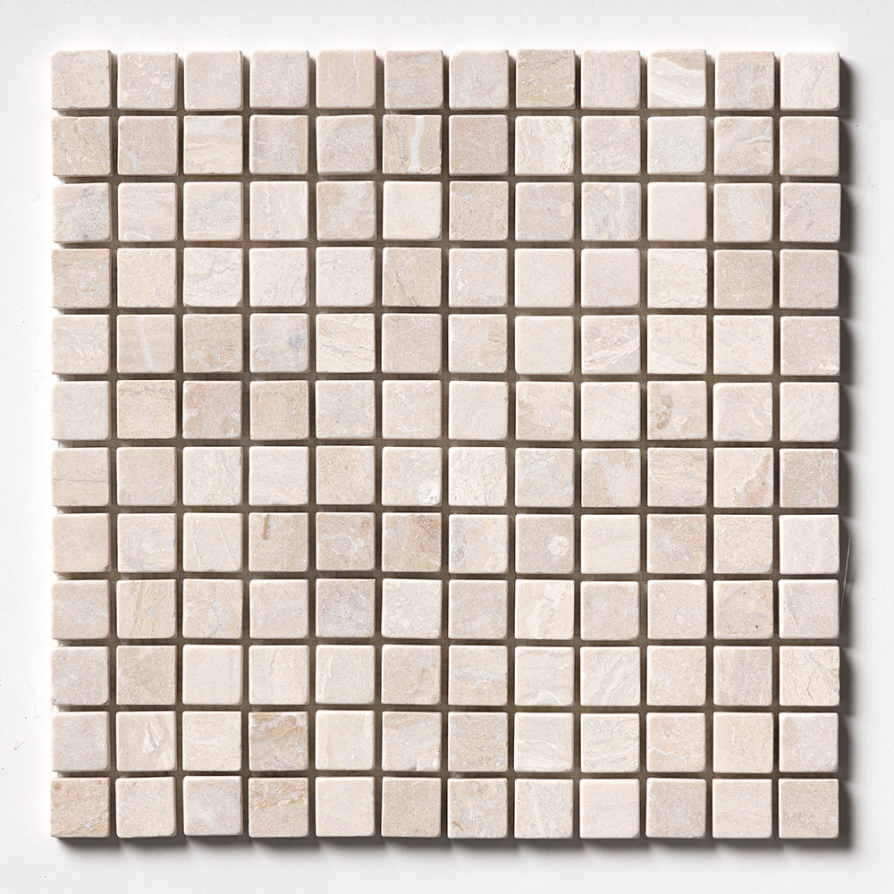 Royal Beige Tumbled 1x1 Marble Mosaics 12x12 Marble Tumbled 12x12 Mosaics