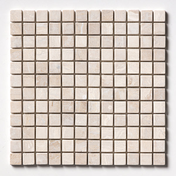 Royal Beige Tumbled 1x1 Marble Mosaics 12x12