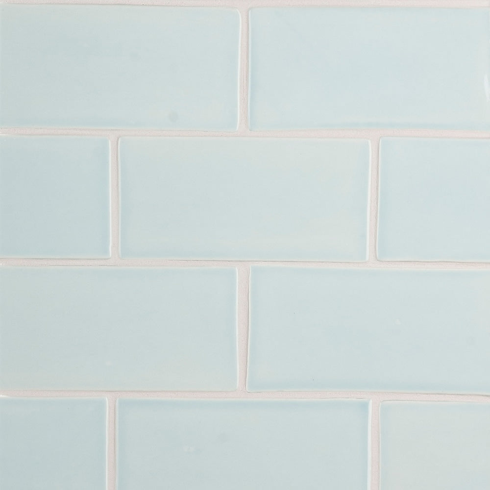 Seafoam Glossy Subway Ceramic Tiles 3x6 Ceramic Glossy 6x6 Tiles — 2