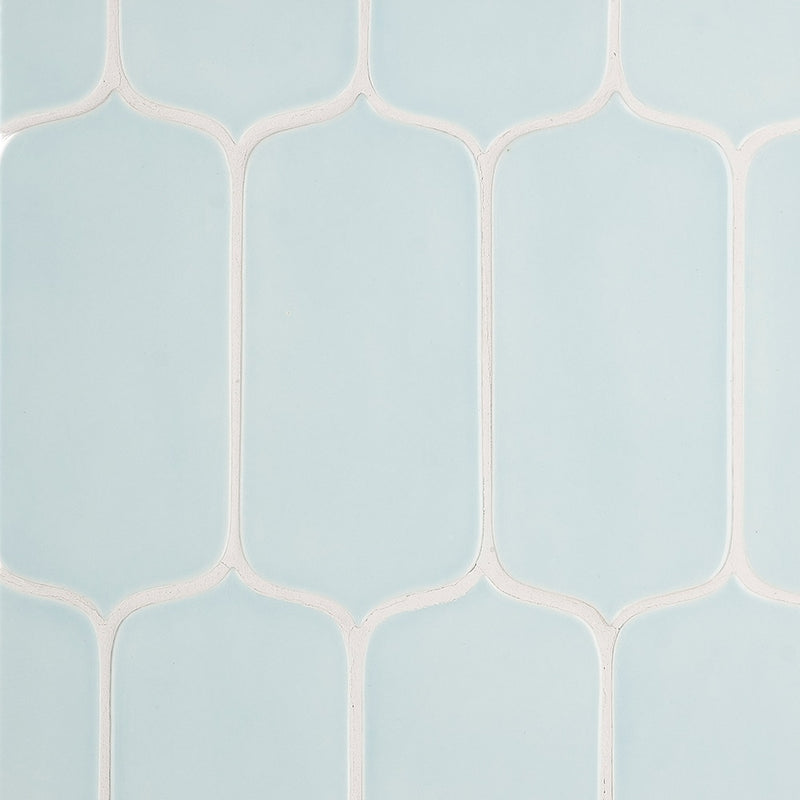 Seafoam Glossy Tear Field Ceramic Tiles 3 5/8x8 Ceramic Glossy 4x8 Tiles — 2