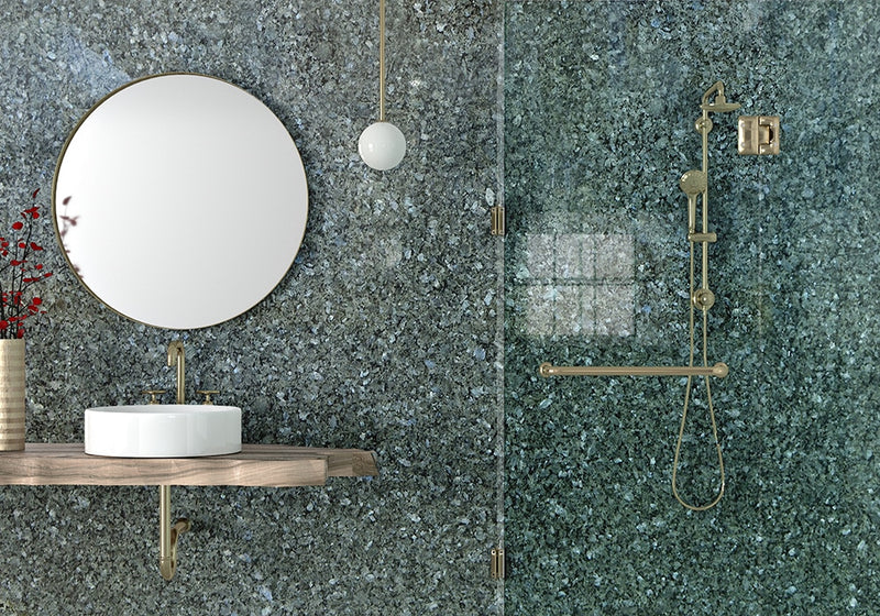 Royal Blue Polished Granite Slab Random room scene 3