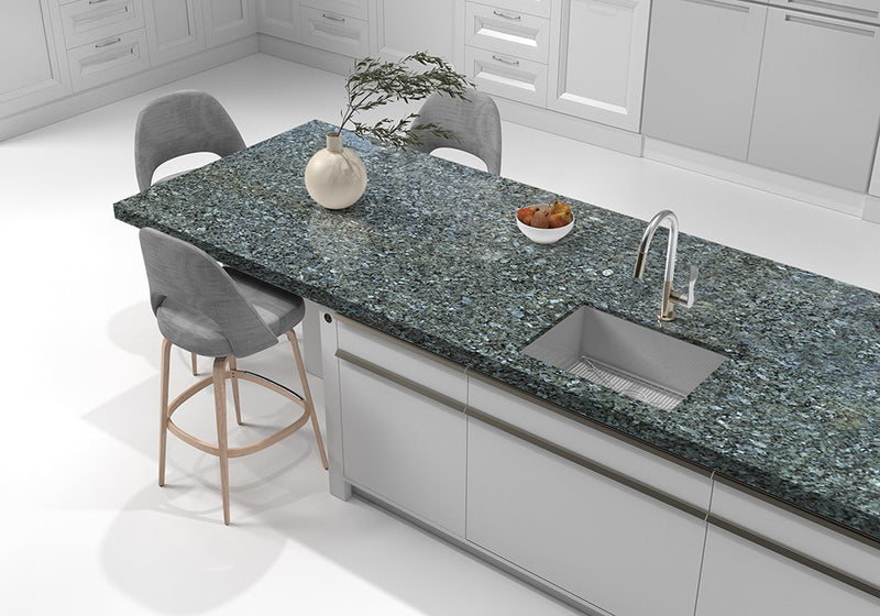 Royal Blue Polished Granite Slab Random room scene 4