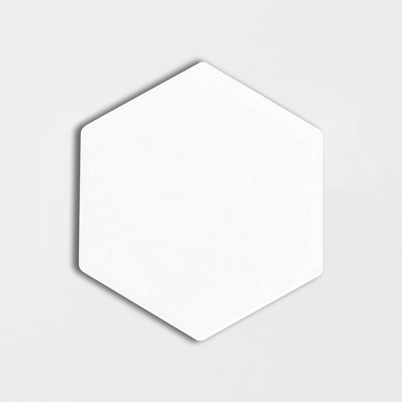 Royal Whi Glo Hexagon 5 0.146sf Ceramic Glossy 6x6 Tiles