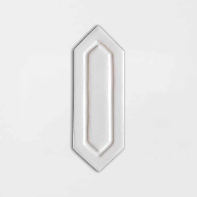 Royal Whi Glo Reliefed Pct 2x6x3/8 Ceramic Glossy 2x6 Wall Decos