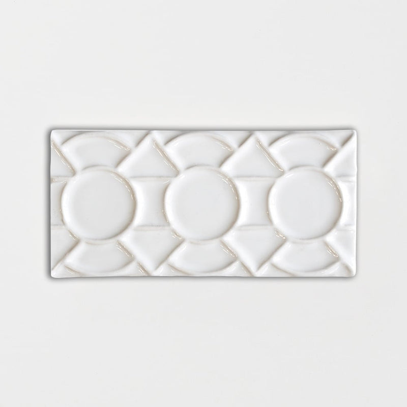 Royal Whi Glo Zaragosa 3x6x3/8 Ceramic Glossy 3x12 Wall Decos