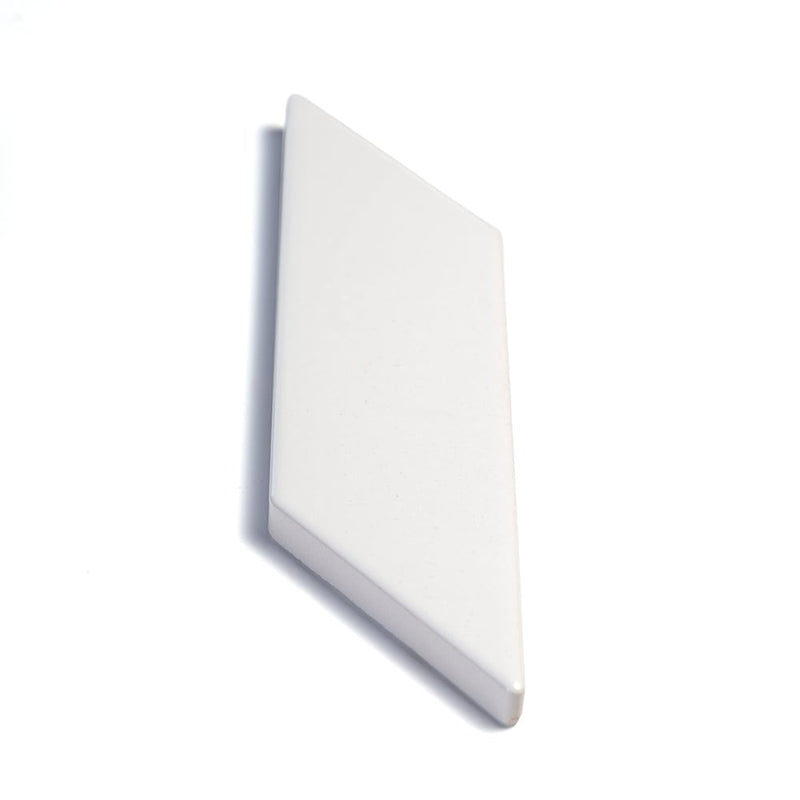Royal White Glossy Base Trim Ceramic Moldings 4 3/16x6 Ceramic Glossy 6x6 Moldings — 2
