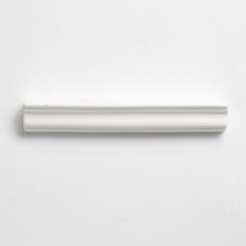 Royal White Glossy Finish Trim Ceramic Moldings 1x6 Ceramic Glossy 2x6 Moldings