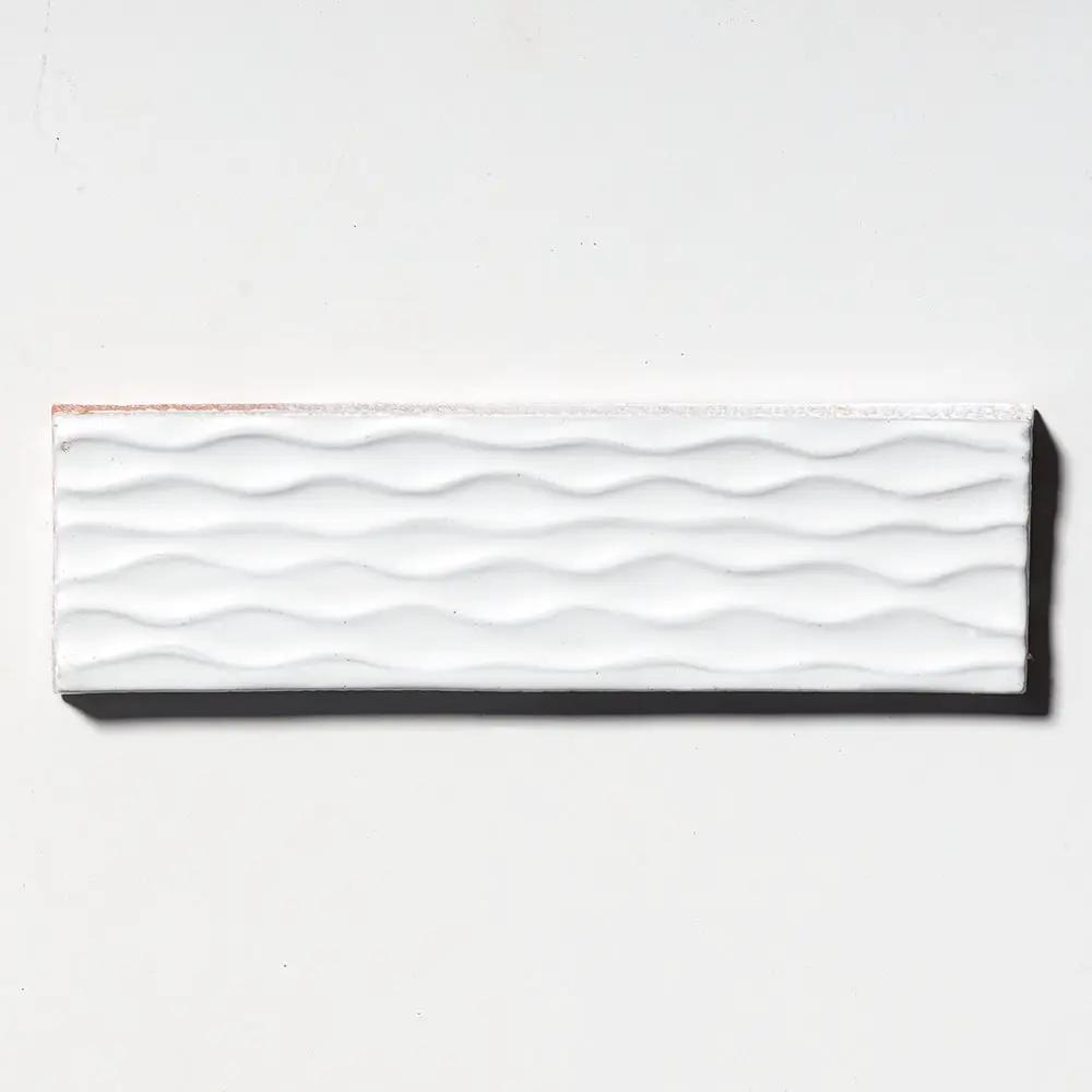 Royal White Rivulet Glo 2 1/4x7 7/8x3/8 by Stonetiledepot