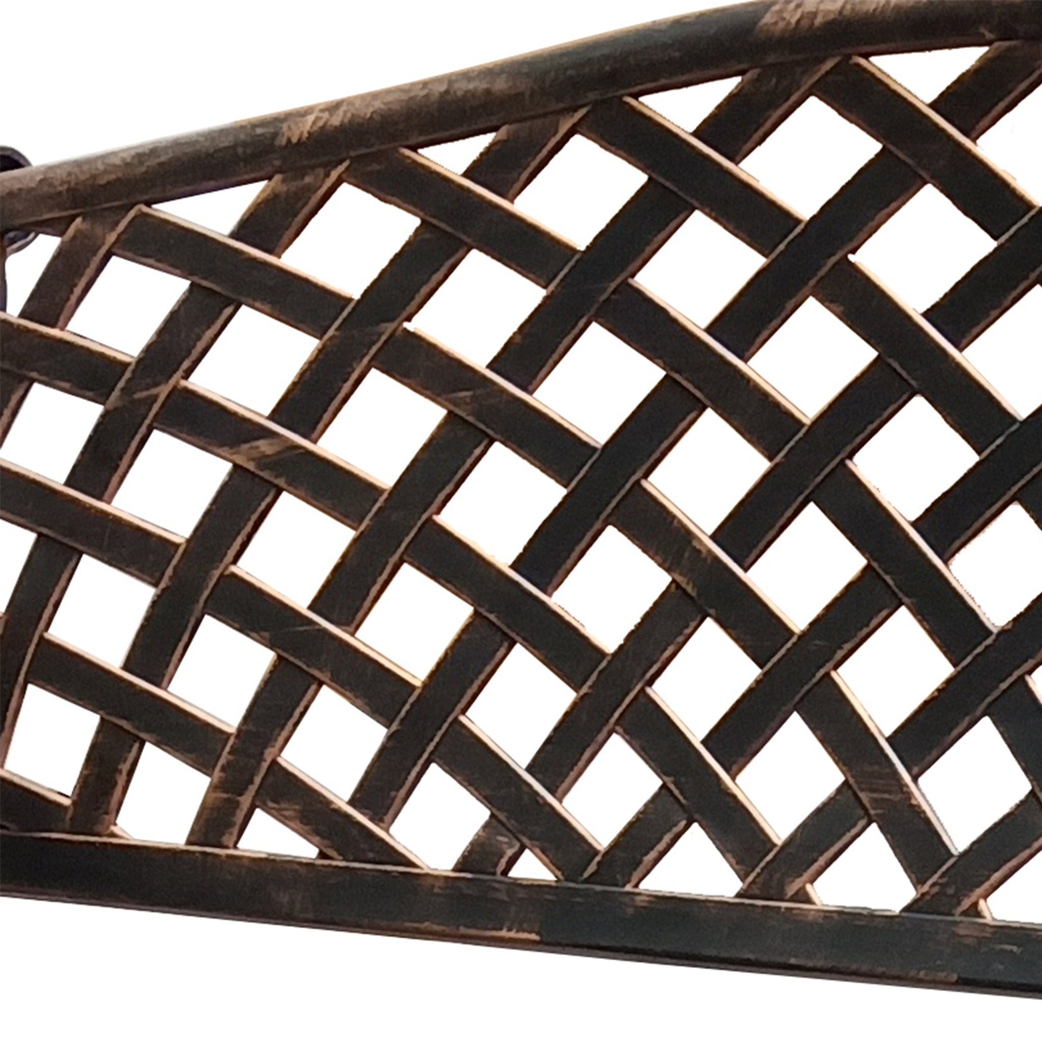 Outdoor Aluminum Modern 40-in Bronze Patio Bench Loveseat by Sharicks