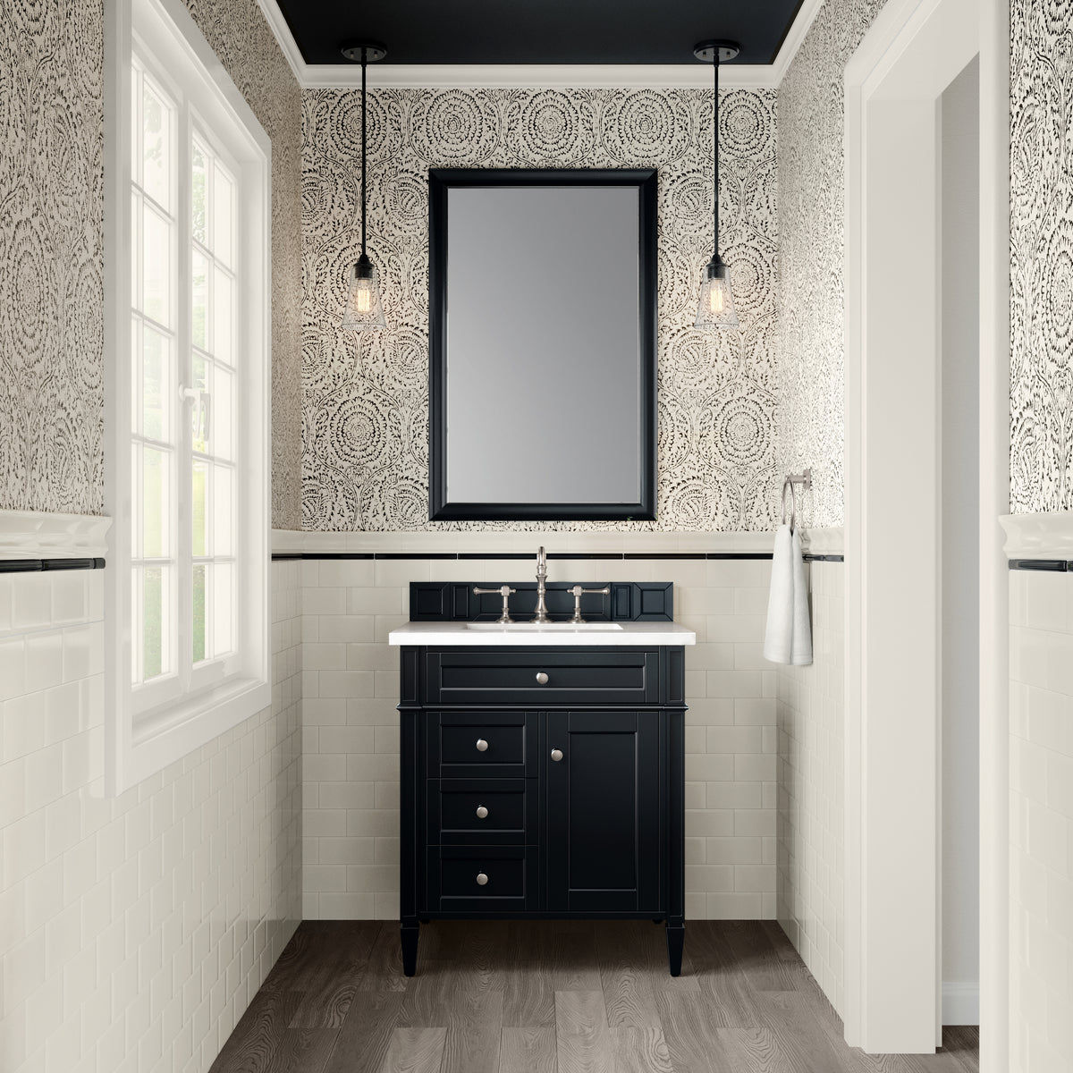James Martin Brittany 30" Single Bathroom Vanity, Black Onyx, view 22