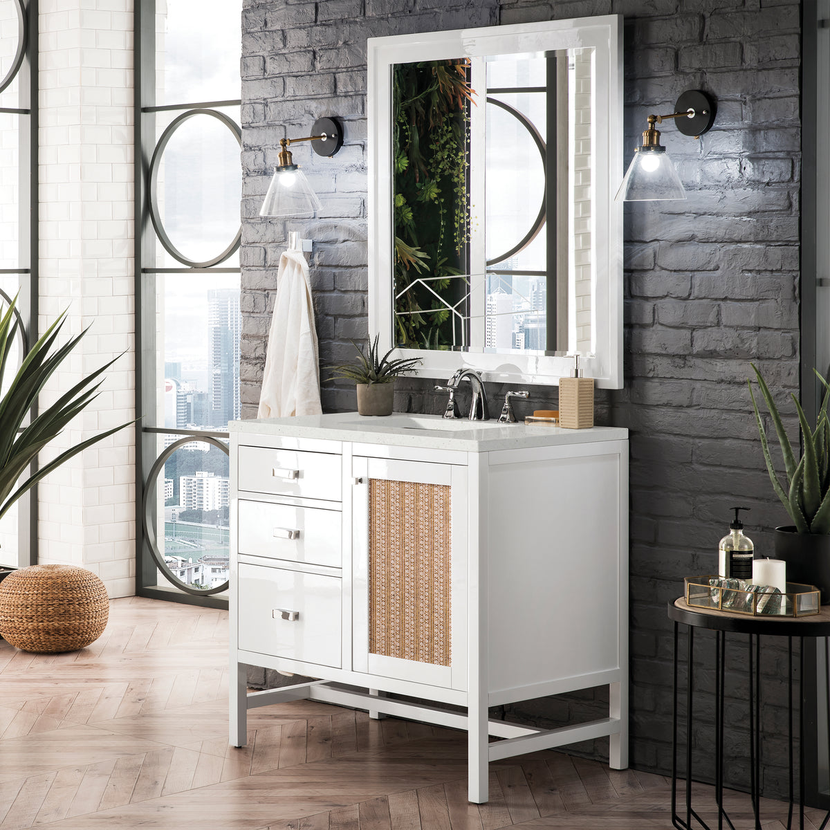 James Martin Addison 36" Single Bathroom Vanity, Glossy White, view 14