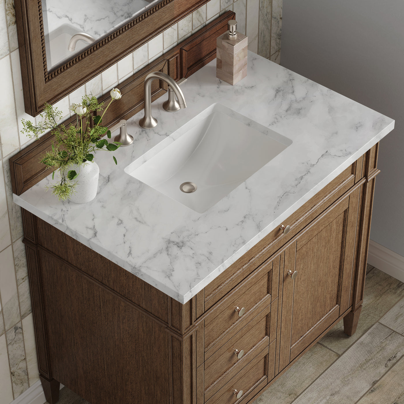 James Martin Brittany 36" Single Bathroom Vanity, Saddle Brown, view 28
