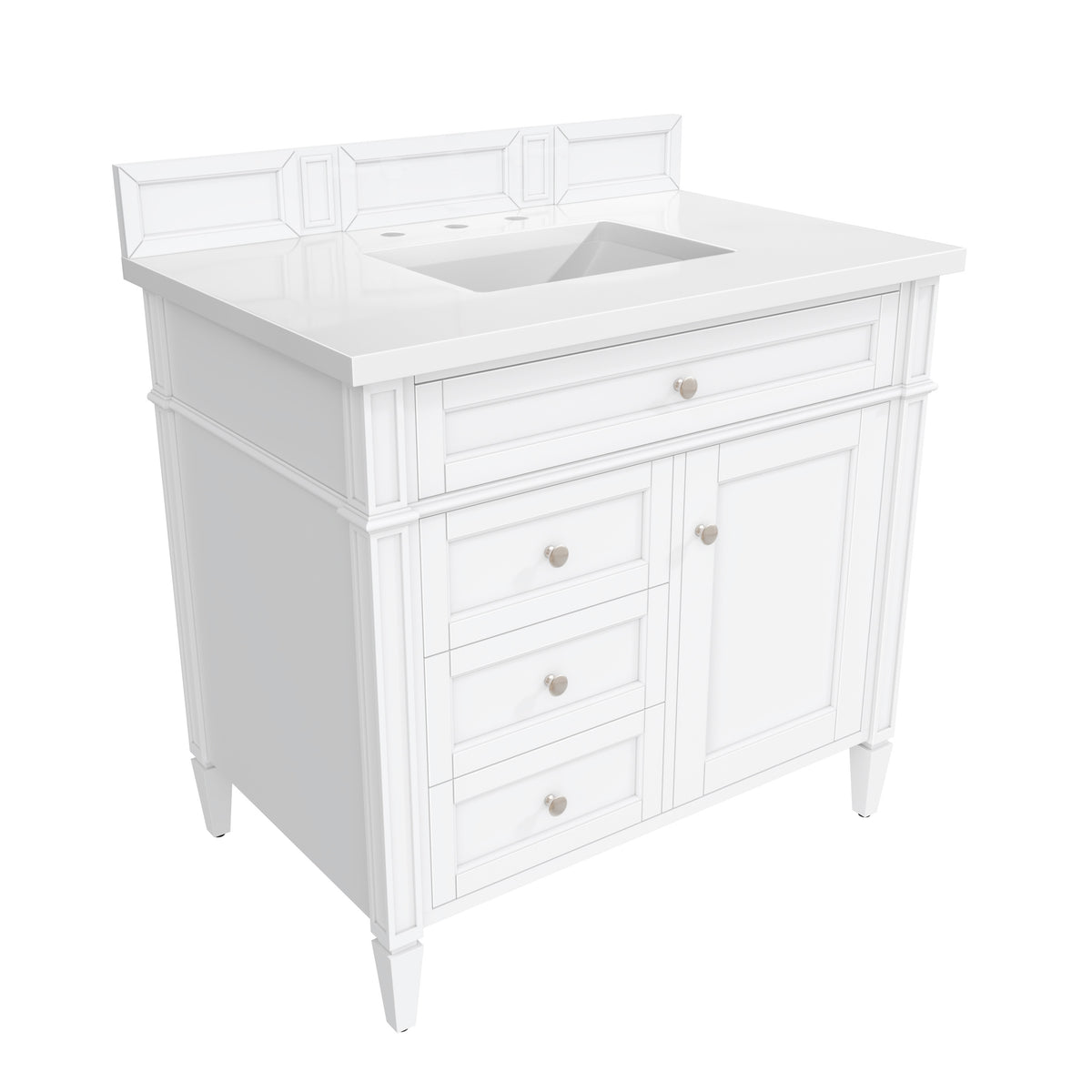 James Martin Brittany 36" Single Bathroom Vanity, Bright White, view 23