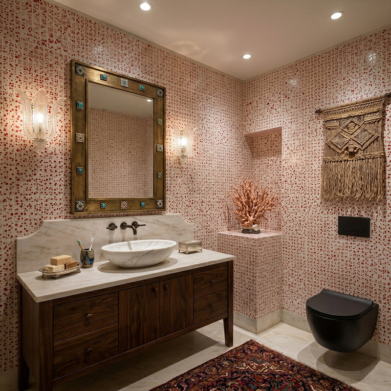 Rubin Glossy Polca Colore Look Ceramic Mosaics 11 1/2x11 1/2 Ceramic Glossy 12x12 Mosaics — 2