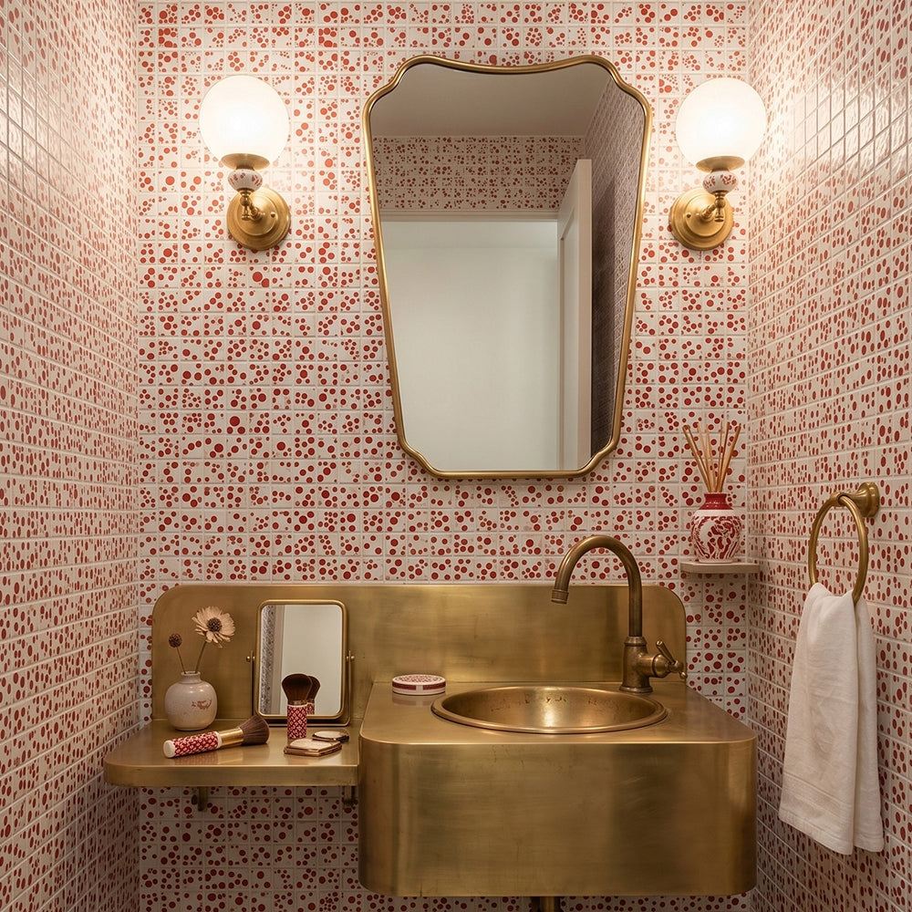 Rubin Glossy Polca Colore Look Ceramic Mosaics 11 1/2x11 1/2 Ceramic Glossy 12x12 Mosaics — 3