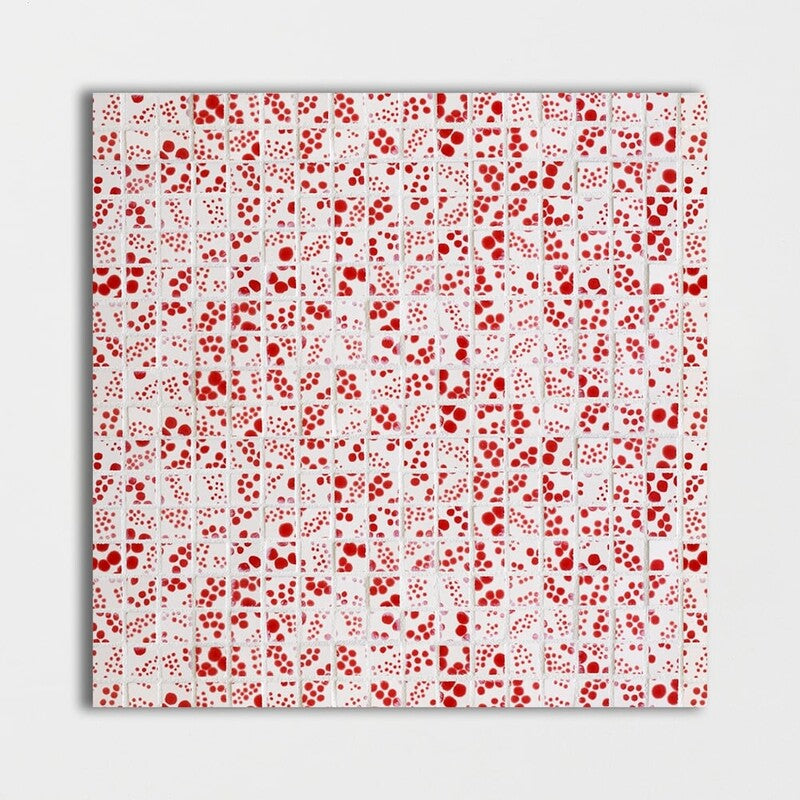 Rubin Glossy Polca Colore Look Ceramic Mosaics 11 1/2x11 1/2 Ceramic Glossy 12x12 Mosaics — 3