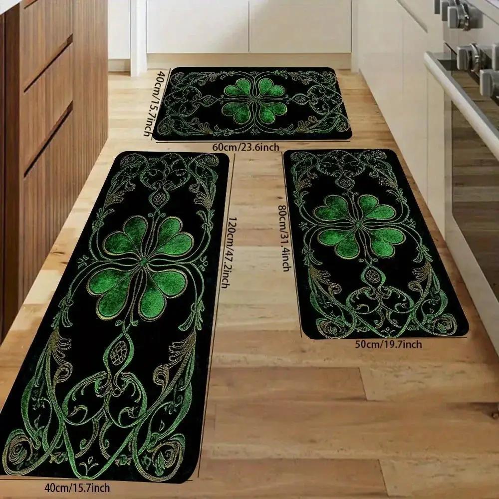 Rug - Modern Velvet Black Green by House Of Avana