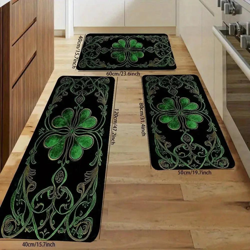 Rug - Modern Velvet Black Green by House Of Avana
