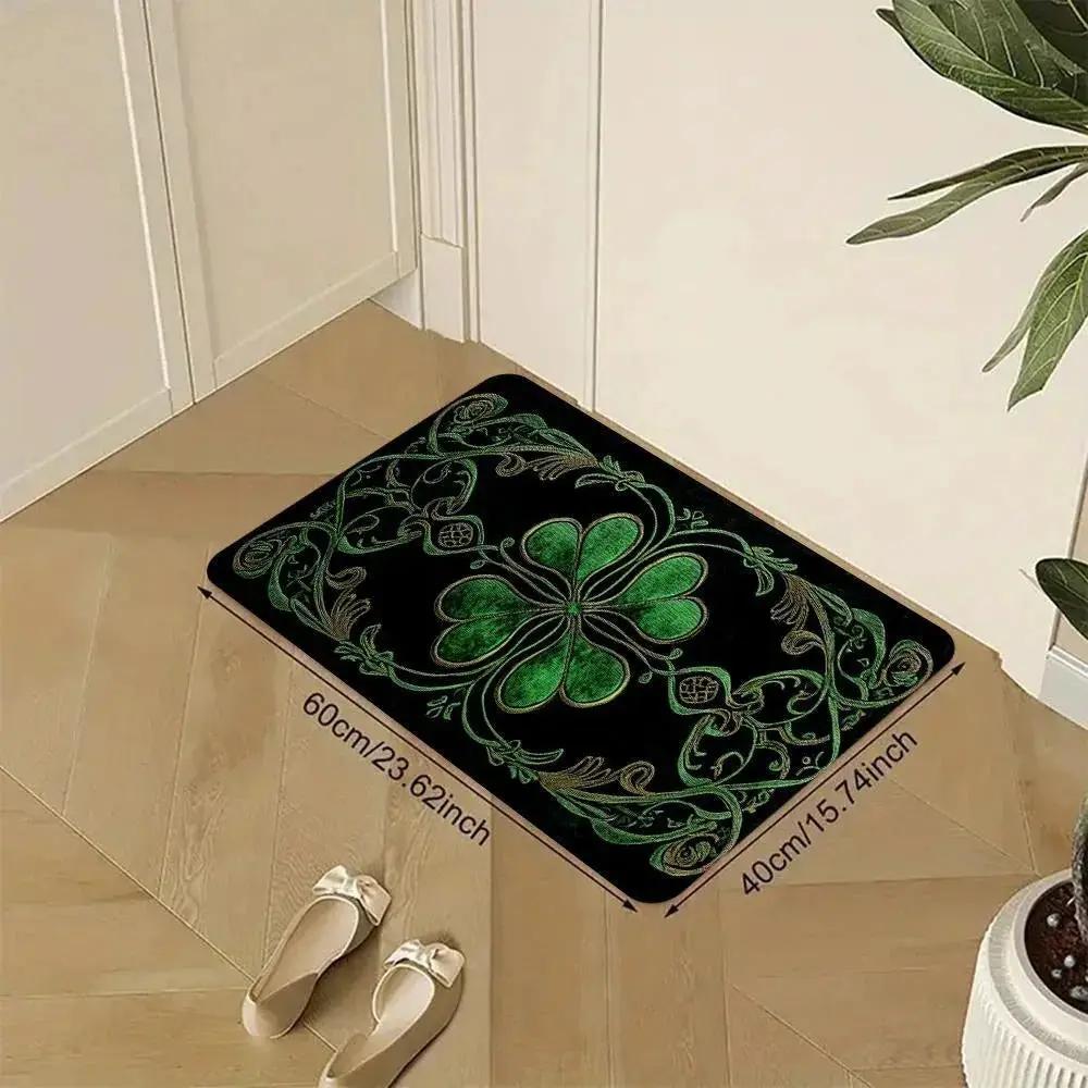 Rug - Modern Velvet Black Green by House Of Avana