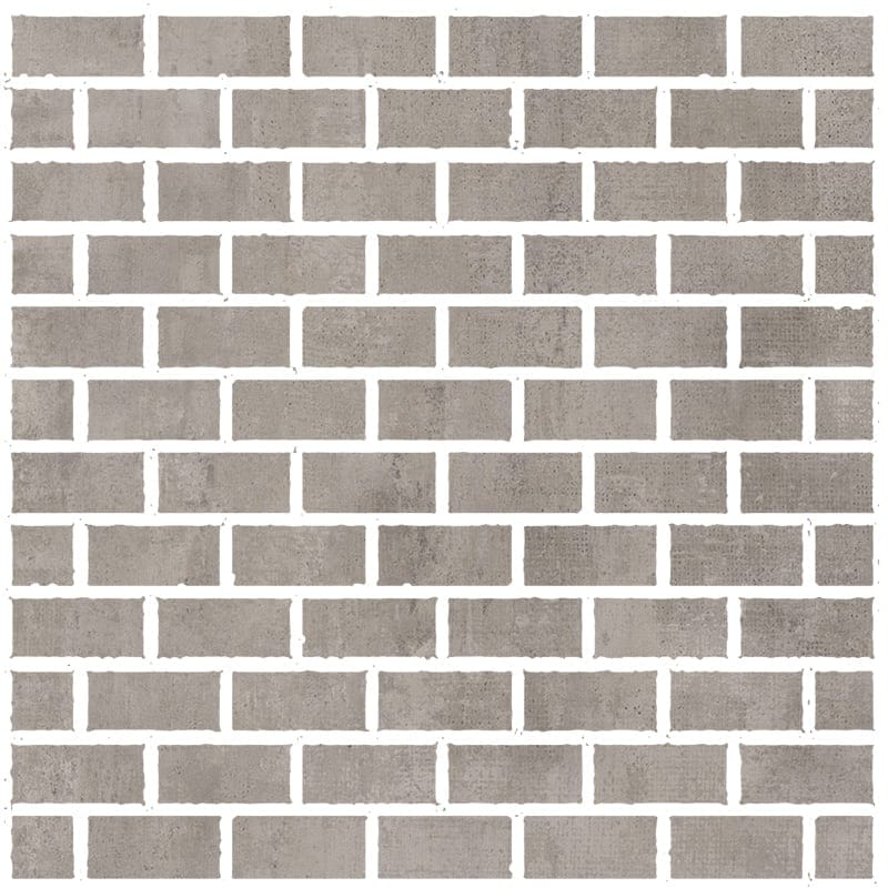 Runway Fog Honed 1x2 Brick Porcelain Honed 12x12 Mosaics