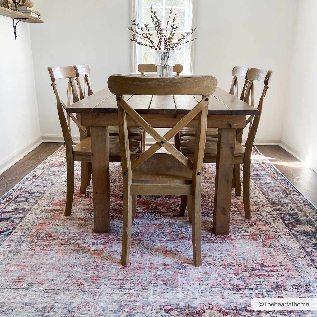 Rust Anahawan Distressed Washable Area Rug - Clearance by Boutique Rugs