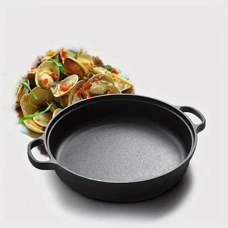 [Rust-Resistant Cast Iron Skillet] Rust-Resistant 1pc PMMJ Cast Iron Skillet with Handles | Thick, Non-Stick, Perfect for Induction & Gas Stoves - Ideal for Home & Outdoor Cooking - No Electricity Needed, Outdoor Cooking Gear by House Of Avana
