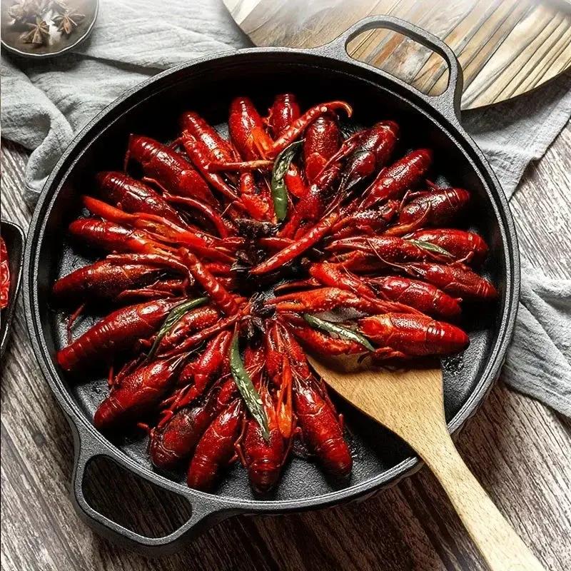 [Rust-Resistant Cast Iron Skillet] Rust-Resistant 1pc PMMJ Cast Iron Skillet with Handles | Thick, Non-Stick, Perfect for Induction & Gas Stoves - Ideal for Home & Outdoor Cooking - No Electricity Needed, Outdoor Cooking Gear by House Of Avana