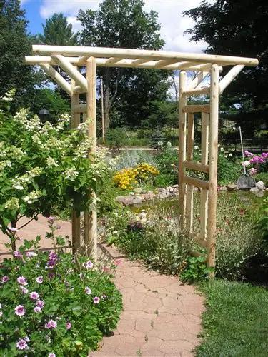 Outdoor Wooden Arbor by Cedar Creek Rustic Furniture