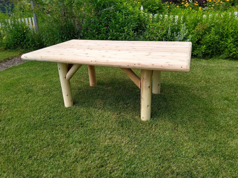 Rustic Outdoor Wooden Patio Table by Cedar Creek Rustic Furniture