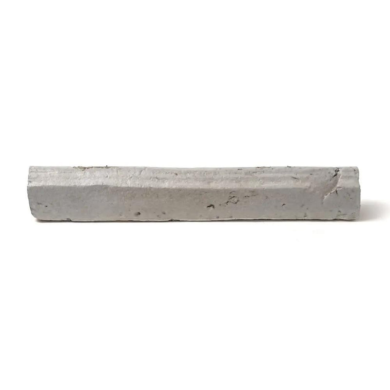 Rustic White Bar Liner Glazed Terracotta Moldings 1x8 closeup 1