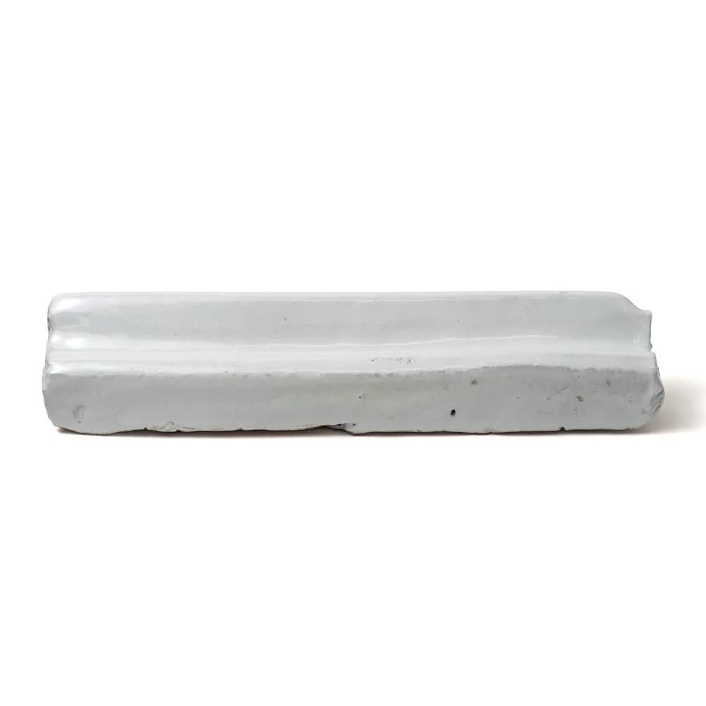 Rustic White Rail Glazed Terracotta Moldings 2x8 closeup 1