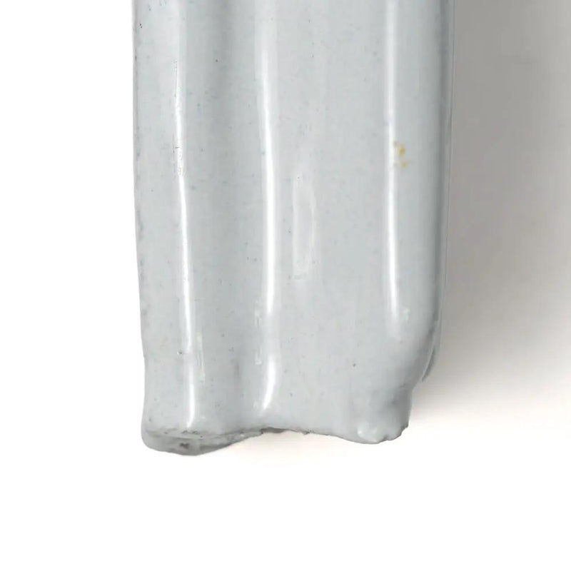Rustic White Rail Glazed Terracotta Moldings 2x8 closeup 4