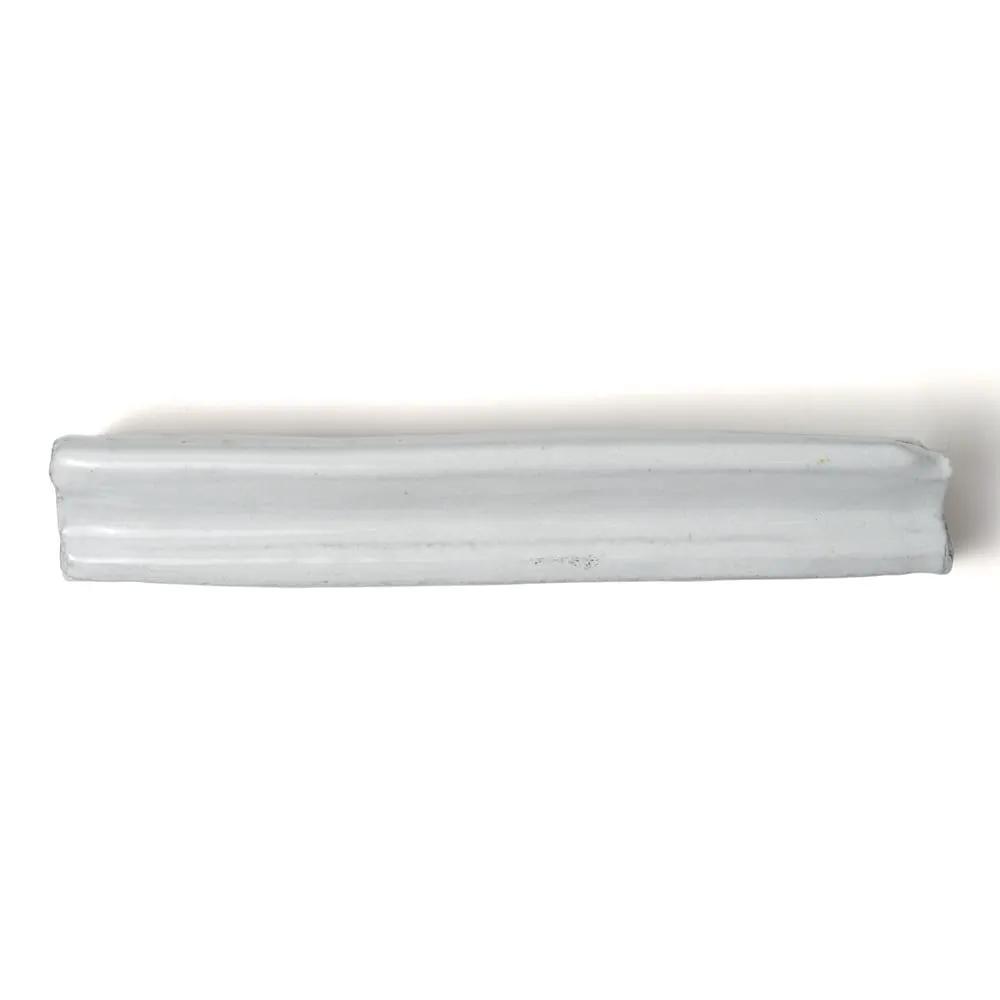 Rustic White Rail Glazed Terracotta Moldings 2x8