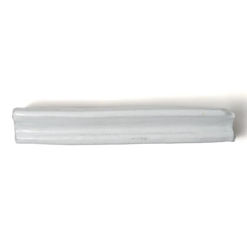 Rustic White Rail Glazed Terracotta Moldings 2x8
