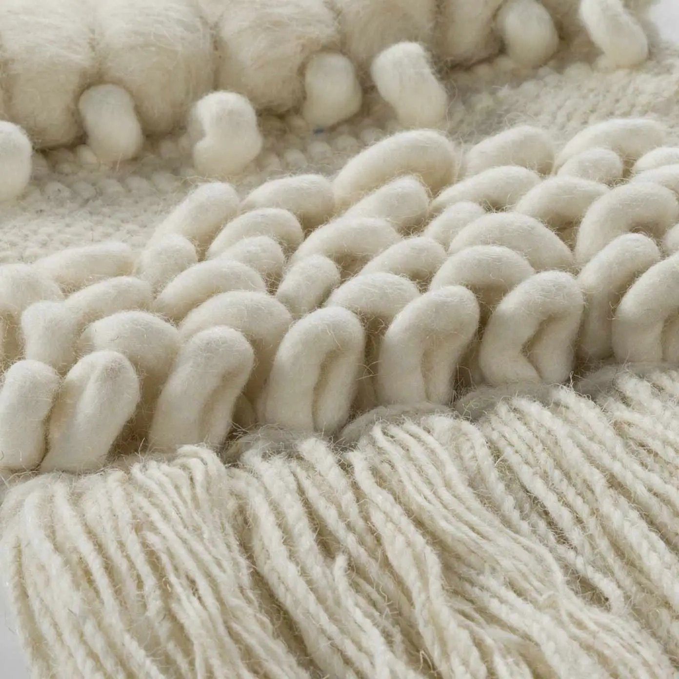 Riverwatch Ivory Woven Patterned Wall Hanging by Boutique Rugs