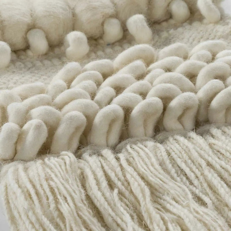 Riverwatch Ivory Woven Patterned Wall Hanging by Boutique Rugs
