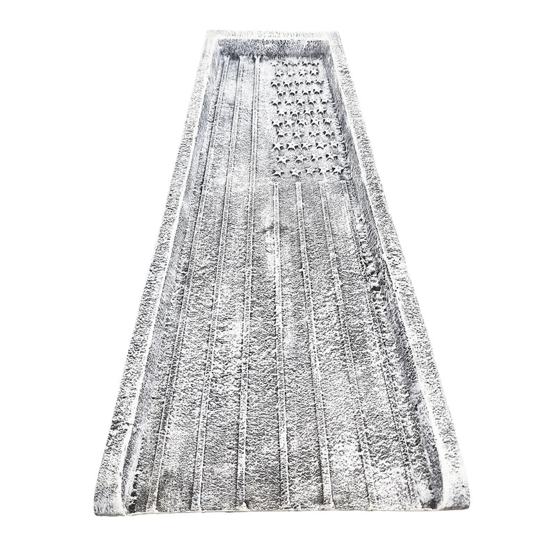 White American Flag 24-in Cast Aluminum Downspout Gutter Splash Block by Sharicks