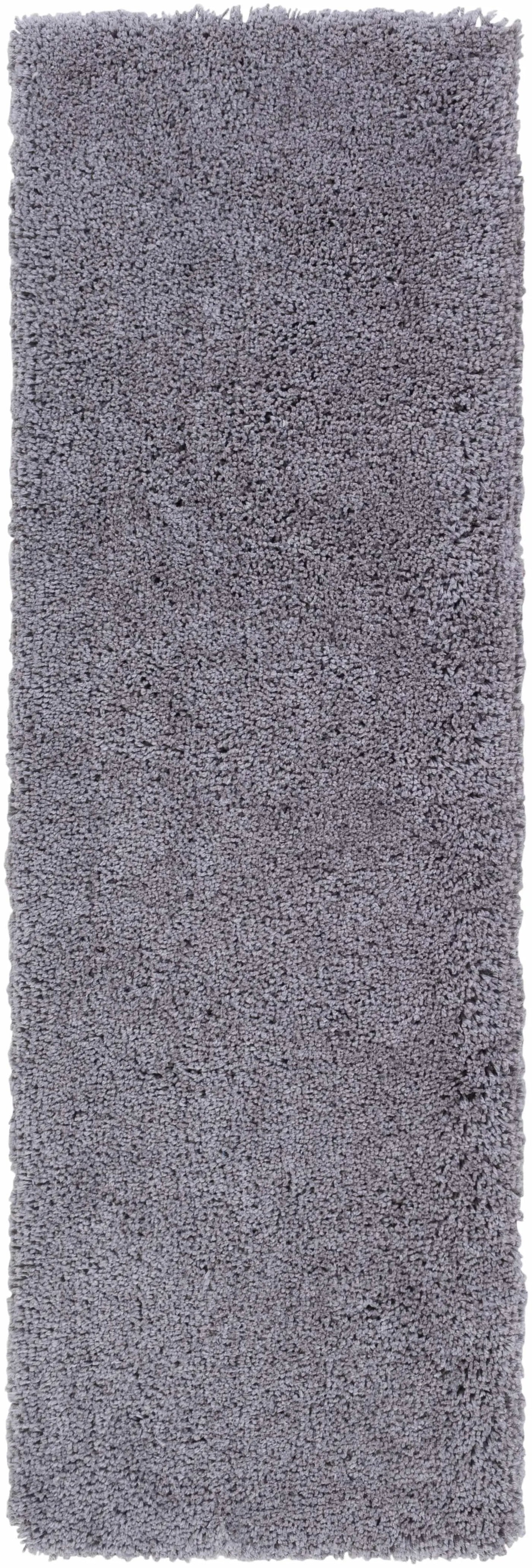 Tingly Solid Grey Shag Rug - Clearance by Boutique Rugs